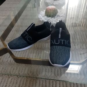 Nautica boys sneakers shoes black grey